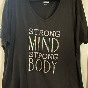 BCG Black Tee with Motivational Print 2X